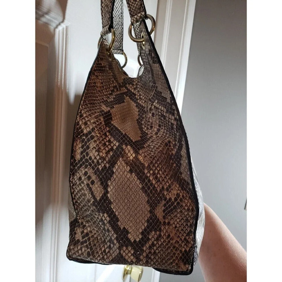 Talbots Python Leather Handbag Large - Picture 3 of 7